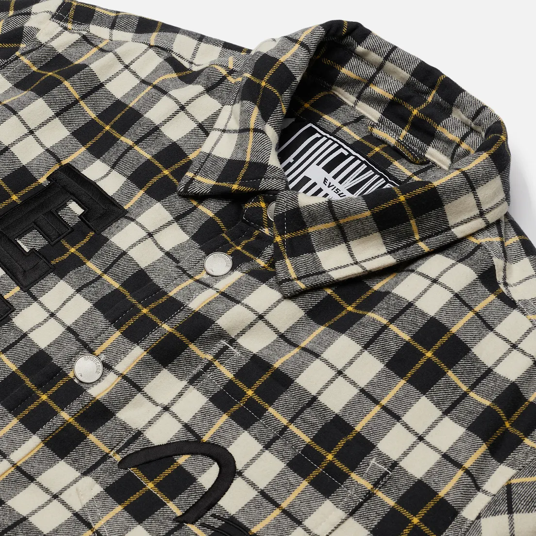 Evisu Мужская куртка Graffiti Oversize Padded Flannel Shirket