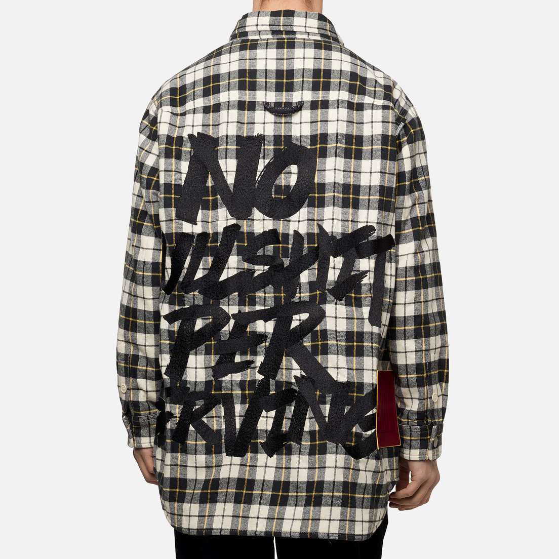 Evisu Мужская куртка Graffiti Oversize Padded Flannel Shirket