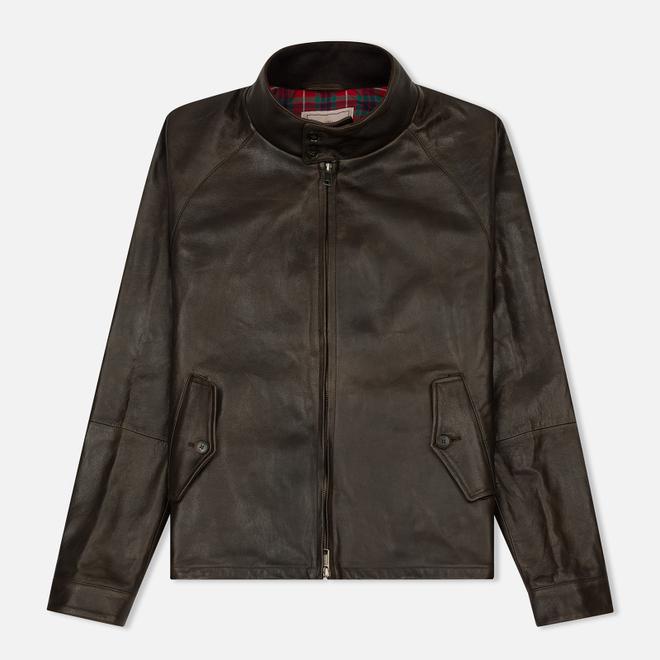 Мужская куртка харрингтон Baracuta G9 Oiled Leather Dark Brown