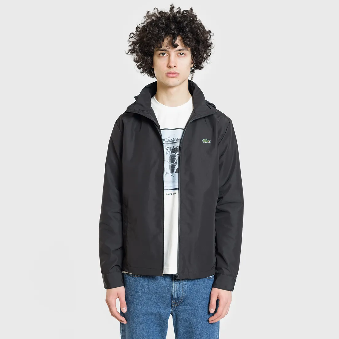 Lacoste Мужская куртка Concealed Hood Zippered Lightweight Taffeta