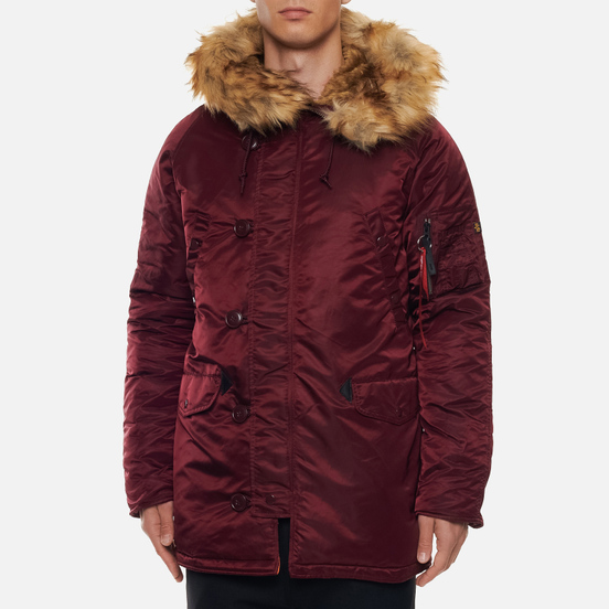 Мужская куртка парка Alpha Industries N3B VF 59 Wine Red