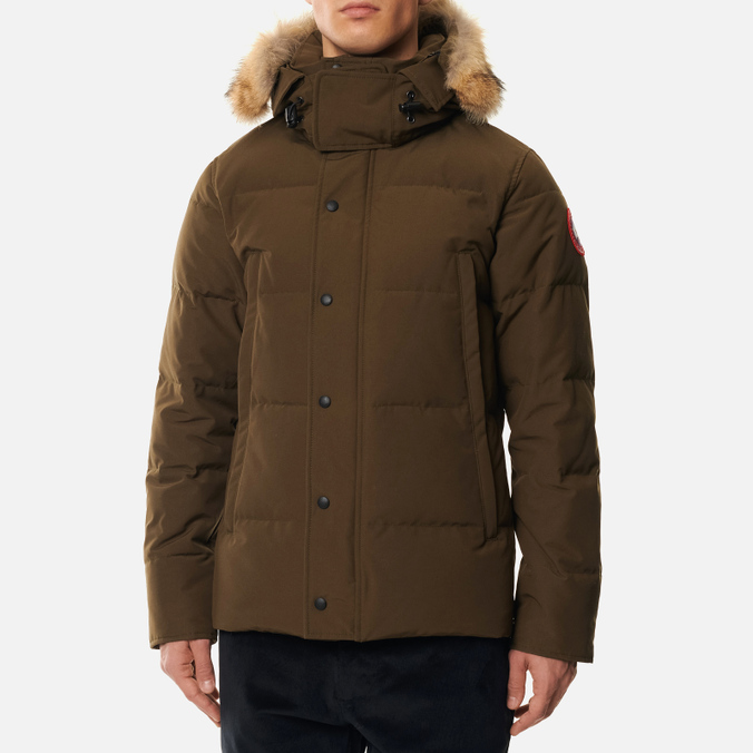 Мужская куртка парка Canada Goose, цвет оливковый, размер S 3808M-49 Wyndham - фото 4