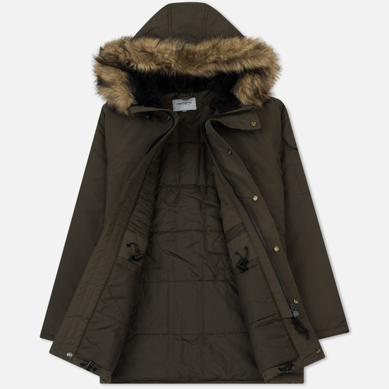 Мужская куртка парка Carhartt WIP Anchorage 4.7 Oz Cypress/Black