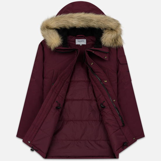 Мужская куртка парка Carhartt WIP Anchorage 4 Oz Merlot/Black