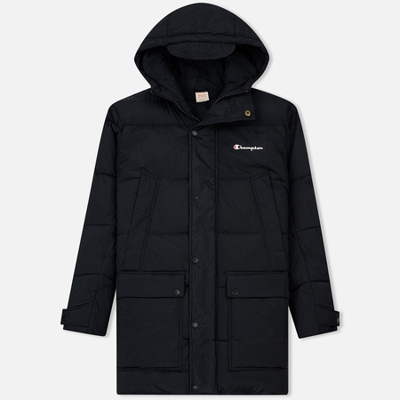Мужская куртка парка Champion Reverse Weave Padded Longline Hooded Popper Black