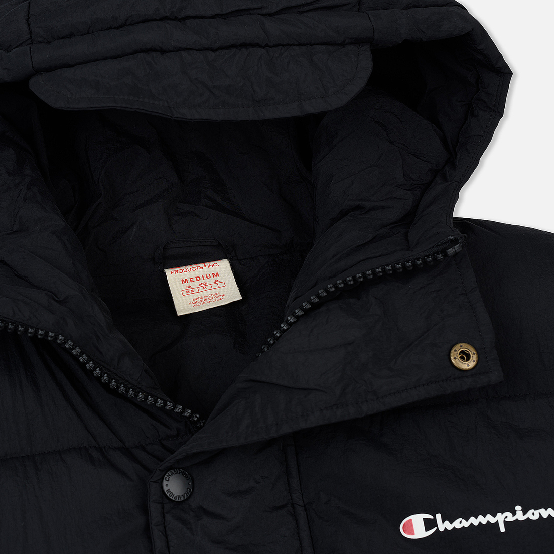 Champion Reverse Weave Мужская куртка парка Padded Longline Hooded Popper