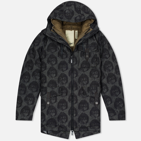 Мужская куртка парка Dupe Storm Hooded 3L Milo Walsh Olive/Dirt Cross Print