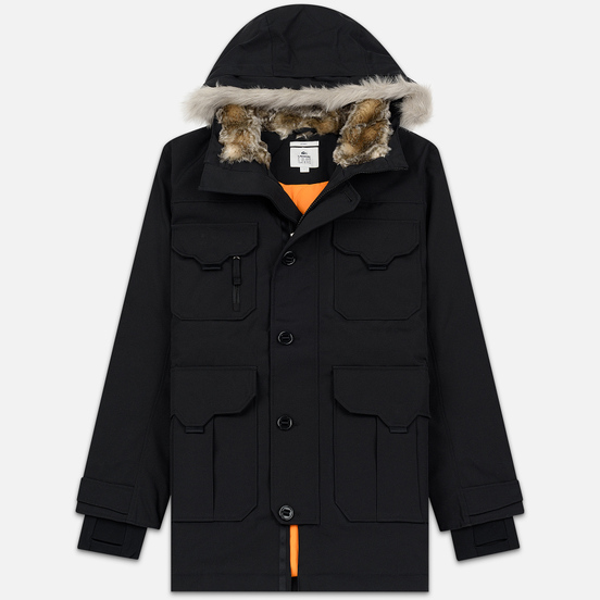 Мужская куртка парка Lacoste Live Faux Fur Hooded Black/Black