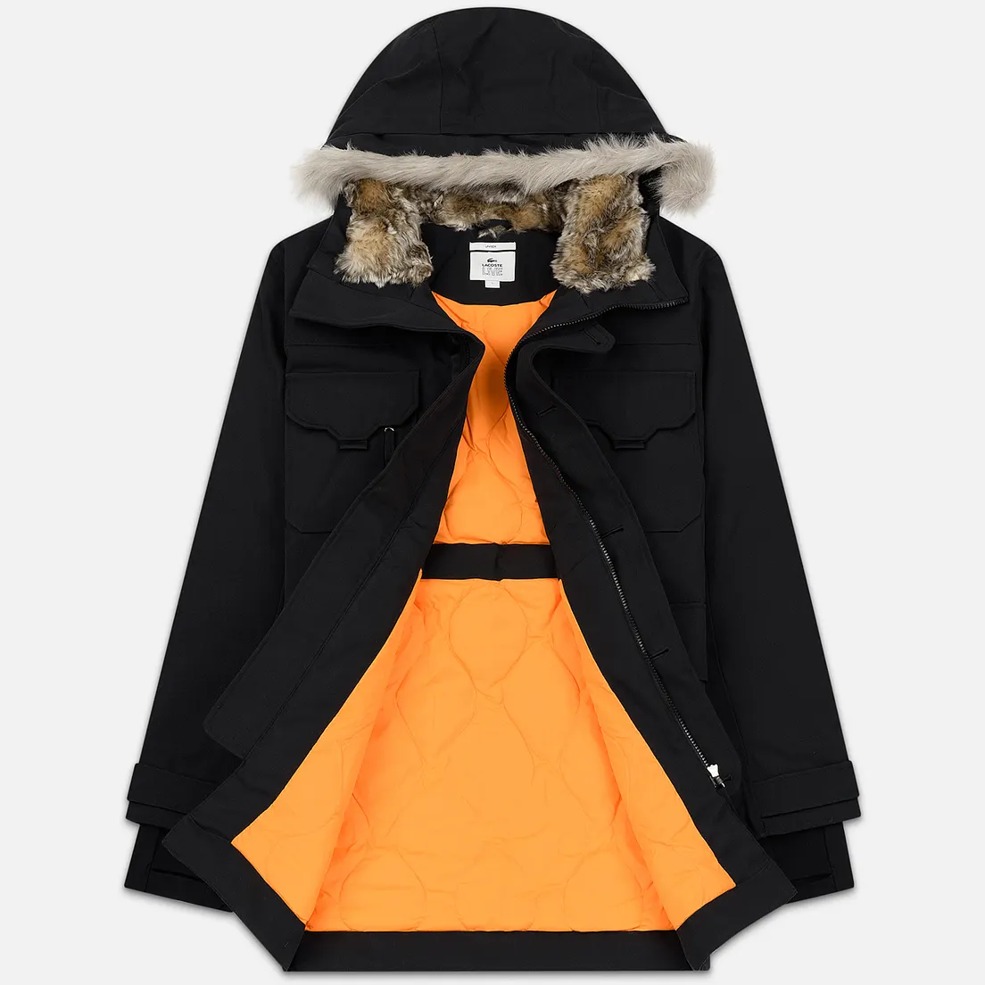 Lacoste Live Мужская куртка парка Faux Fur Hooded