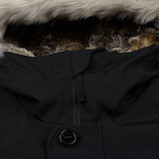 Мужская куртка парка Lacoste Live Faux Fur Hooded Black/Black