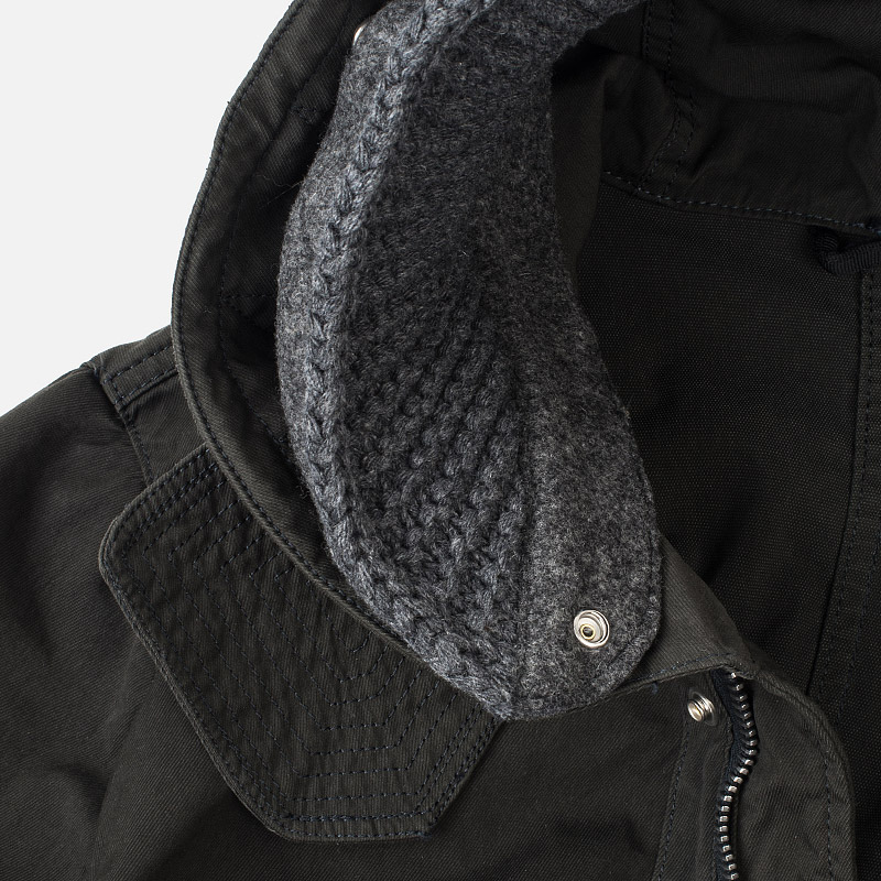 Nemen Мужская куртка парка Knit Hood Band Fishtail