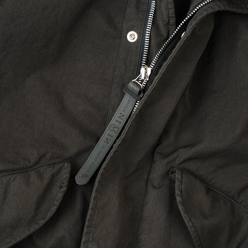 Nemen Мужская куртка парка Knit Hood Band Fishtail
