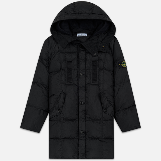 Мужская куртка парка Stone Island Crinkle Reps Nylon Down Black