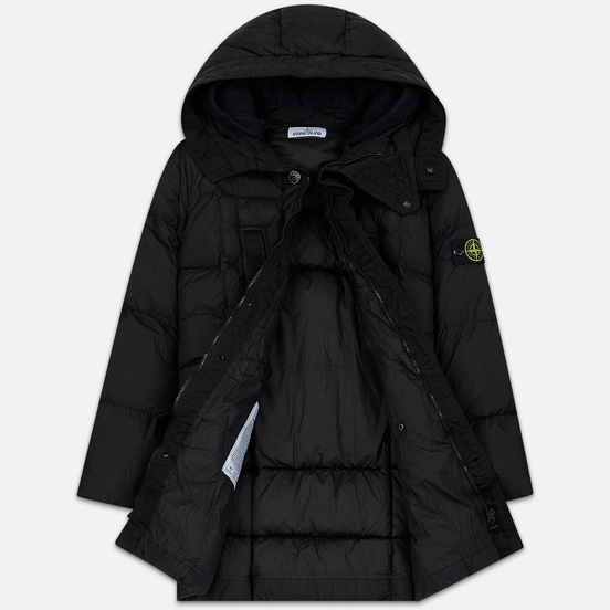 Мужская куртка парка Stone Island Crinkle Reps Nylon Down Black
