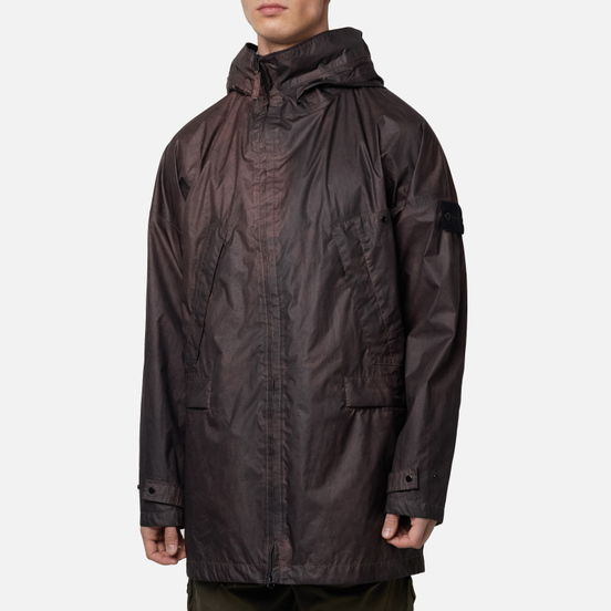 Мужская куртка парка Stone Island Membrana 3L Dust Colour Finish Manogany Brown