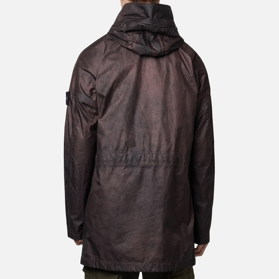 Мужская куртка парка Stone Island Membrana 3L Dust Colour Finish Manogany Brown