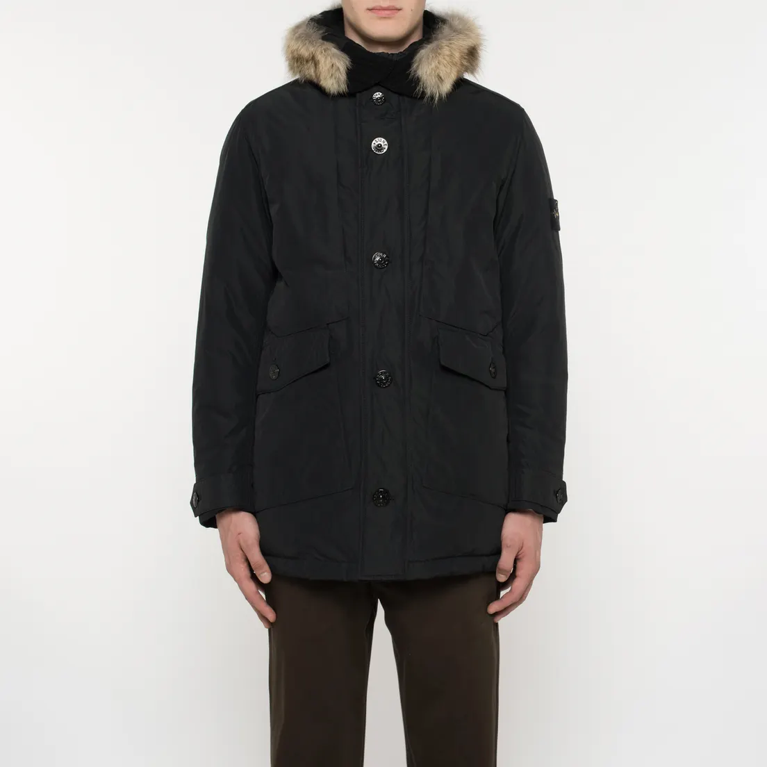 Stone Island Мужская куртка парка Micro Reps Down