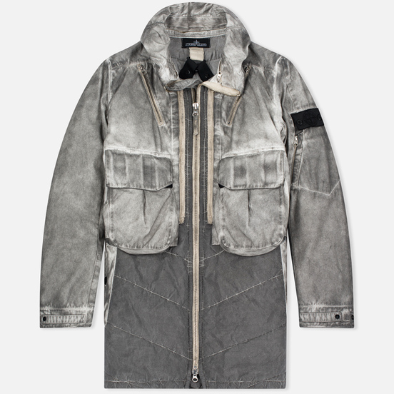 Мужская куртка парка Stone Island Shadow Project Double Front Raso-R/Nylon Metal Grey
