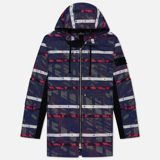 Мужская куртка парка Stone Island Shadow Project DPM Chine Jacquard Royal