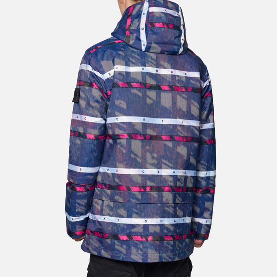 Мужская куртка парка Stone Island Shadow Project DPM Chine Jacquard Royal