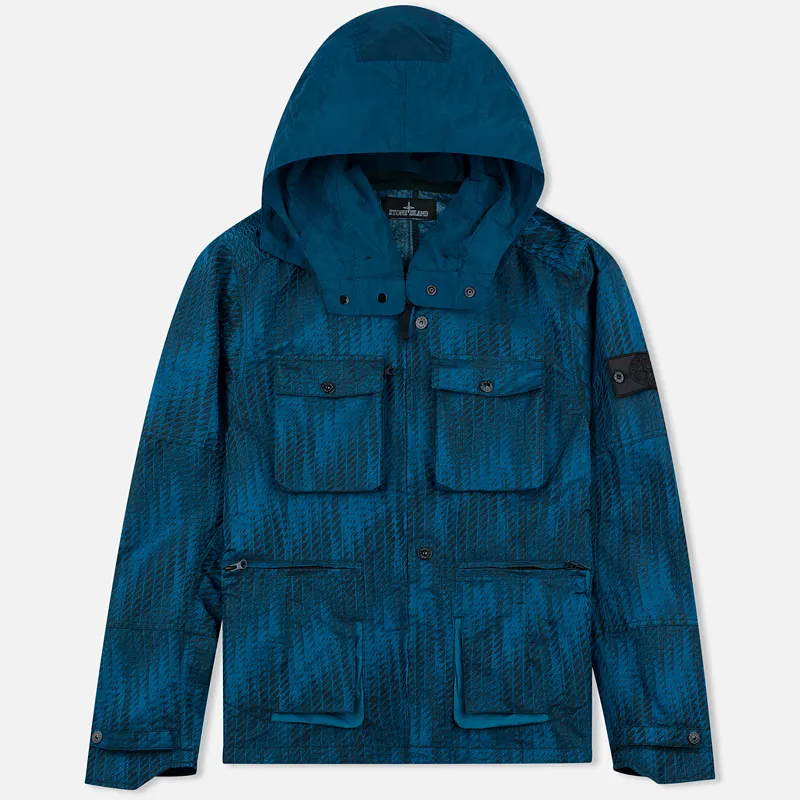 Stone Island Shadow Project Мужская куртка ветровка Jacquard Viscosa Nylon