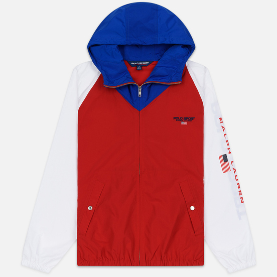 polo windbreaker red