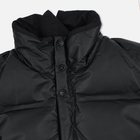 Мужская куртка Stone Island Featherweight Leather Down Black