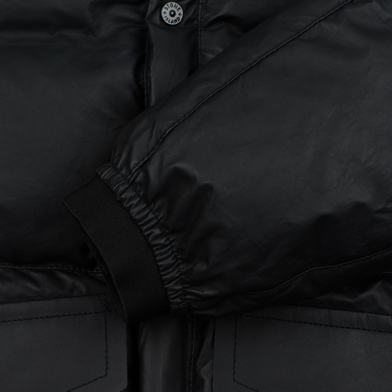 Мужская куртка Stone Island Featherweight Leather Down Black