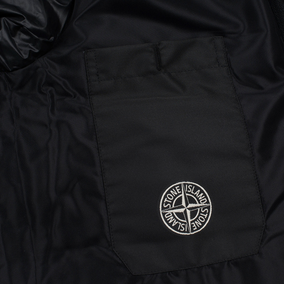 Мужская куртка Stone Island Featherweight Leather Down Black