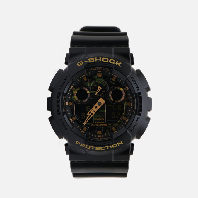 Наручные часы CASIO, цвет чёрный, размер UNI GA-100CF-1A9ER G-SHOCK GA-100CF-1A9ER Camo Dial - фото 1