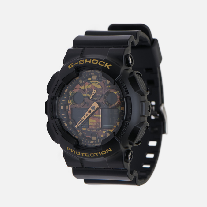 Наручные часы CASIO, цвет чёрный, размер UNI GA-100CF-1A9ER G-SHOCK GA-100CF-1A9ER Camo Dial - фото 2