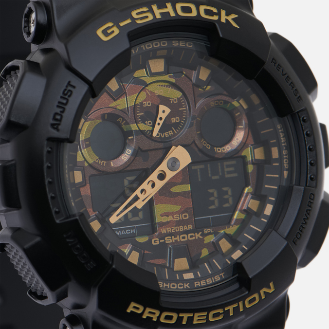 Наручные часы CASIO, цвет чёрный, размер UNI GA-100CF-1A9ER G-SHOCK GA-100CF-1A9ER Camo Dial - фото 3