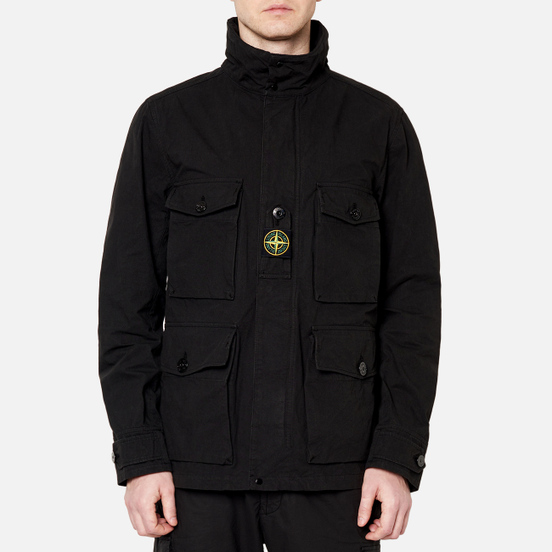 Мужская куртка Stone Island Multipocket Cotton-Nylon Black