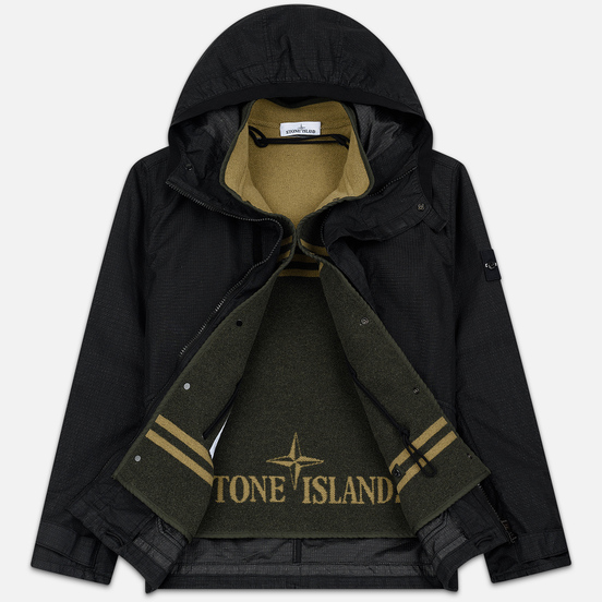 Мужская куртка Stone Island Reflective Weave Ripstop-TC Black