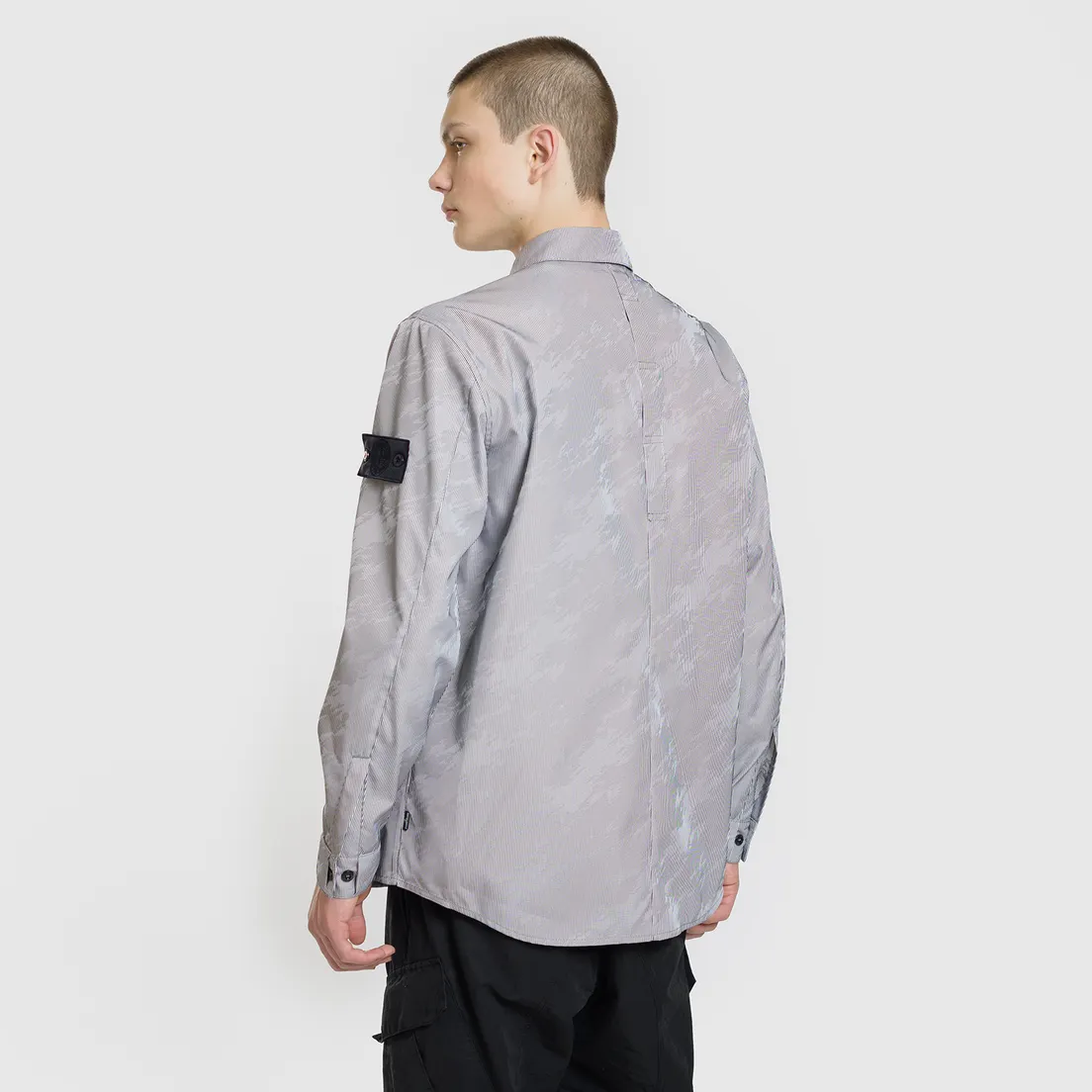 Stone Island Shadow Project Мужская куртка Lenticular Jacquard Zip Shirt
