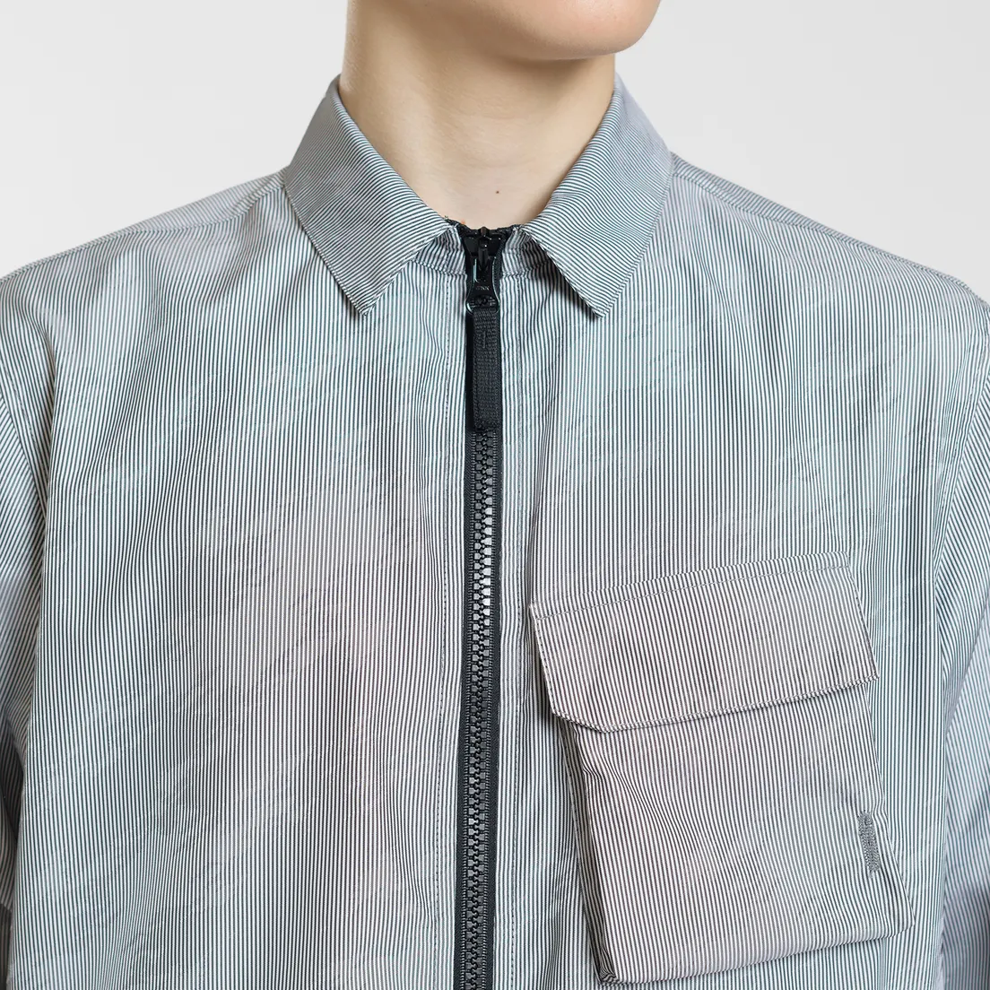 Stone Island Shadow Project Мужская куртка Lenticular Jacquard Zip Shirt