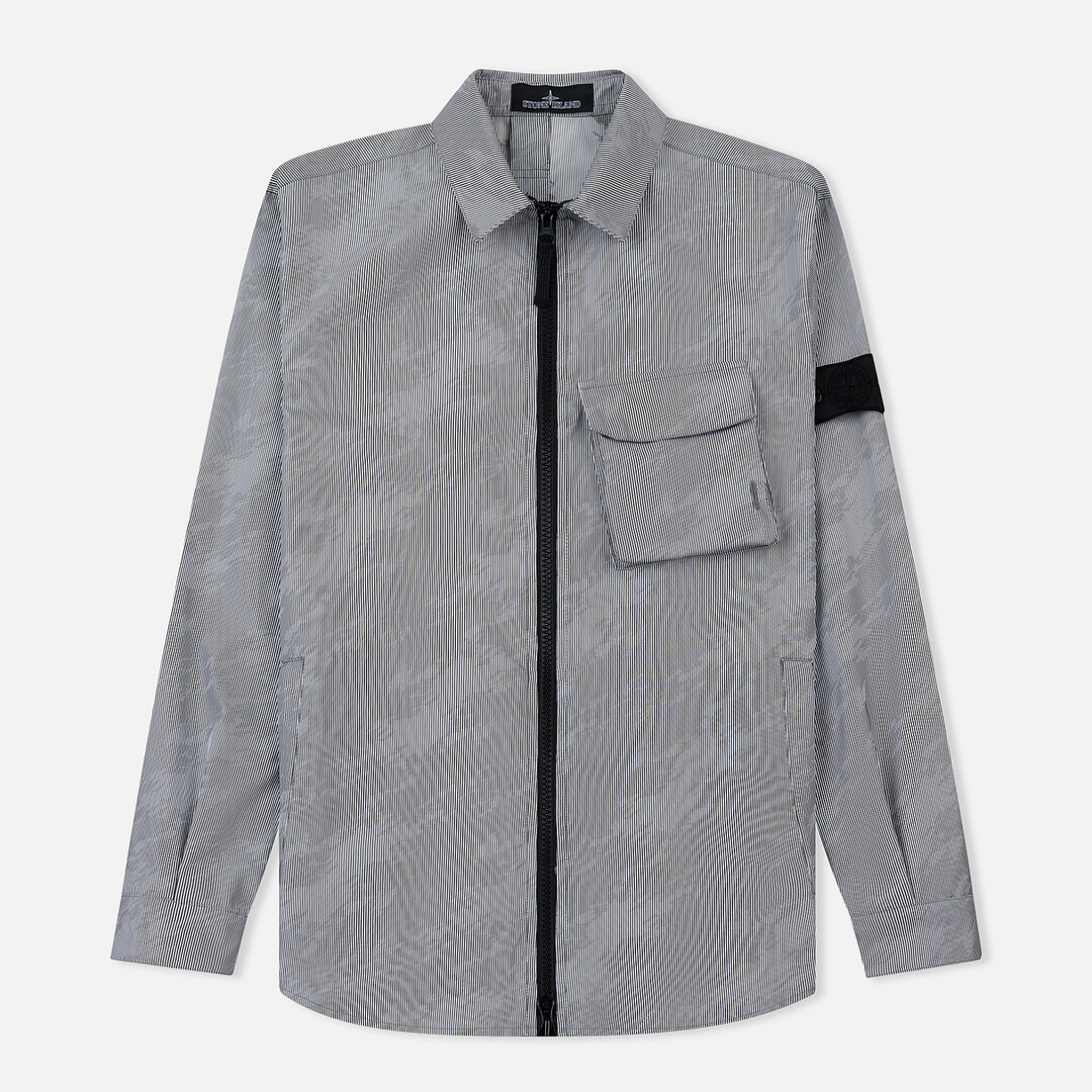 Stone Island Shadow Project Мужская куртка Lenticular Jacquard Zip Shirt