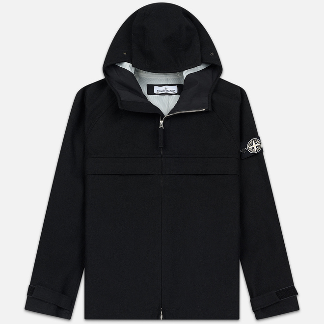 Мужская куртка Stone Island Tank Shield Wool Sytetch Multi Layer Fusion Technology Black
