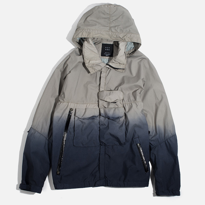 Мужская куртка ветровка Acronym x Nemen Hardshell Object Dyed Light Grey/Blue Denim