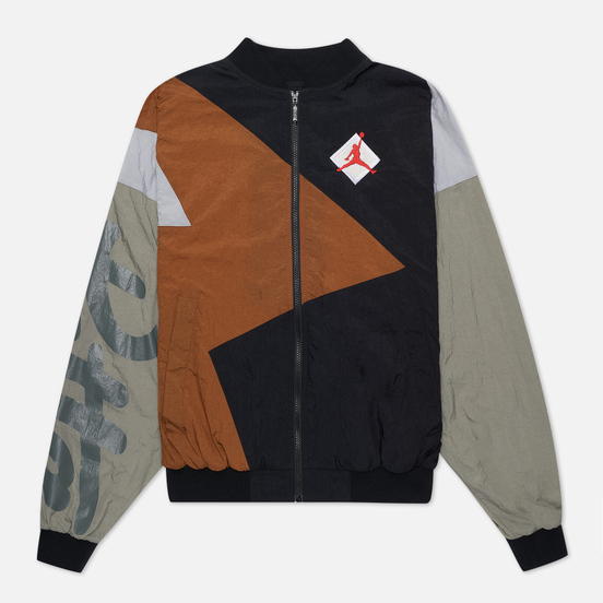 Мужская куртка ветровка Jordan x Patta NRG Jumpman Black/Light British Tan/River Rock