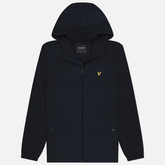 Мужская куртка ветровка Lyle & Scott Zip Through Hooded Jacket Jet Black