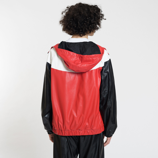 Мужская куртка ветровка MSGM With Logo Patch Red