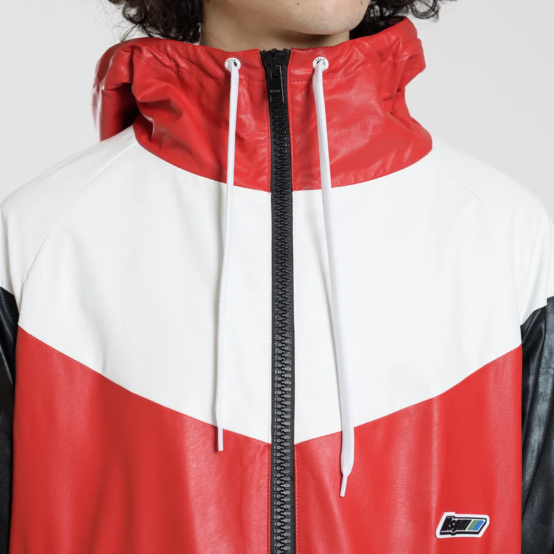 MSGM Мужская куртка ветровка With Logo Patch