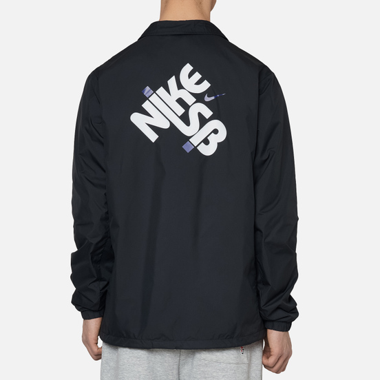 Мужская куртка ветровка Nike SB SSNL Coache Black/Black/White