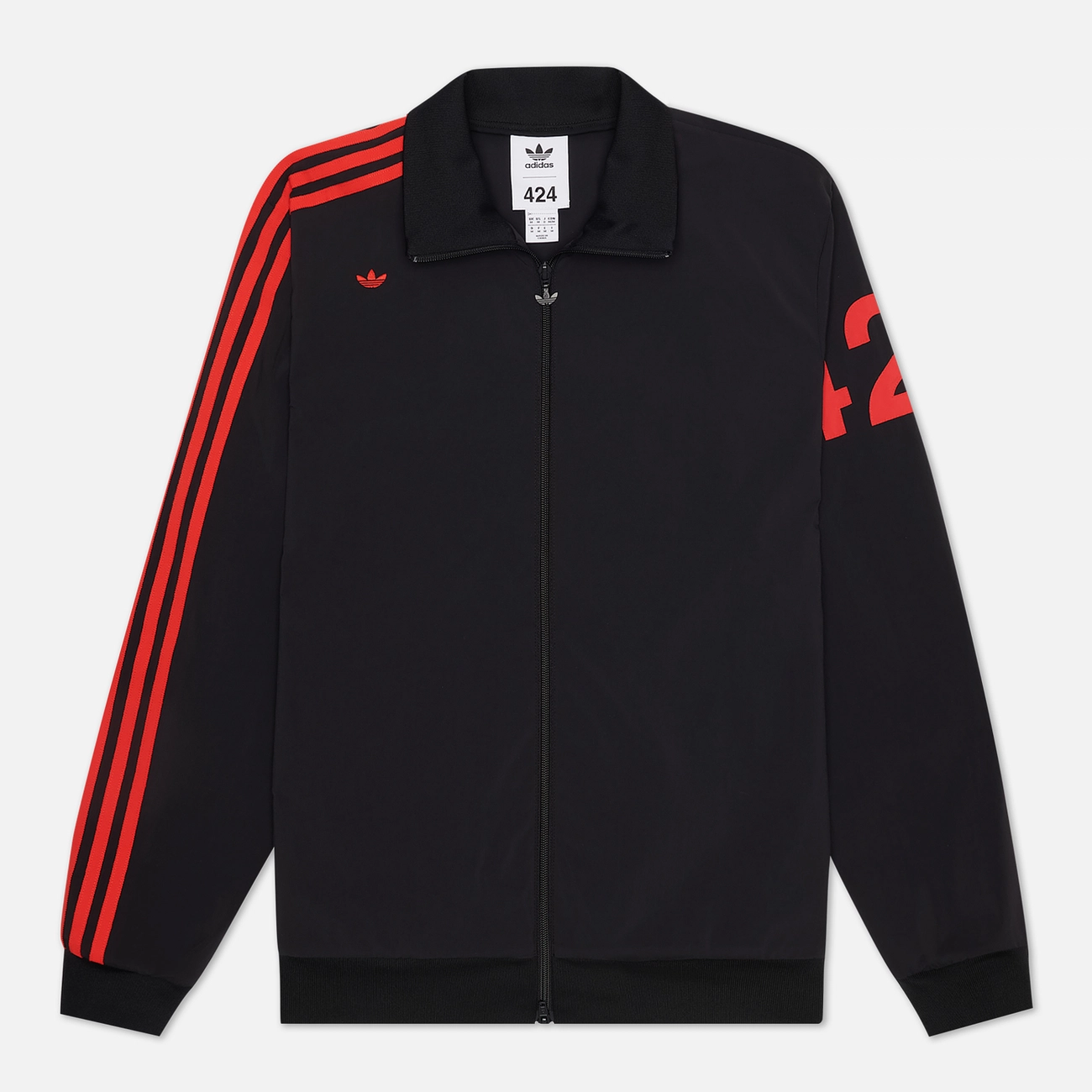 美品  424 トラックジャケット M ブラック 赤ライン 美品 adidas 424 トラックジャケット M ブラック 赤ライン adidas