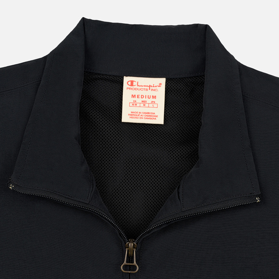 Мужская олимпийка Champion Reverse Weave Water Repellent Half Zip Top Black Beauty