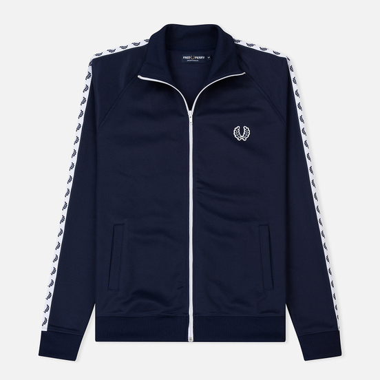 Мужская олимпийка Fred Perry Laurel Wreath Tape Carbon Blue/White