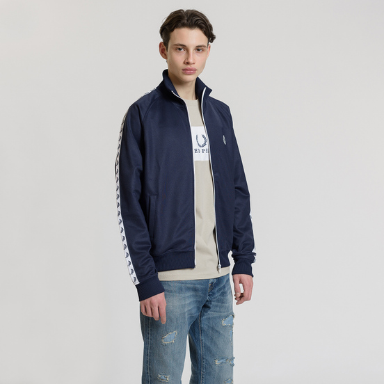 Мужская олимпийка Fred Perry Laurel Wreath Tape Carbon Blue/White