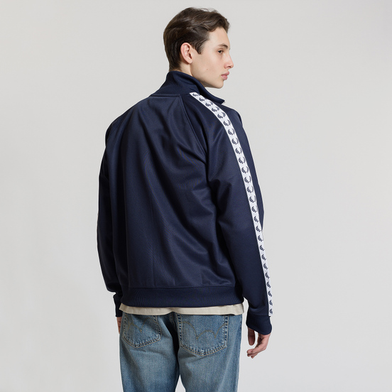 Мужская олимпийка Fred Perry Laurel Wreath Tape Carbon Blue/White