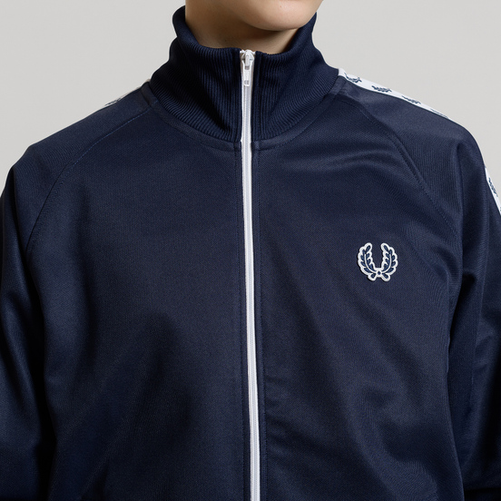 Мужская олимпийка Fred Perry Laurel Wreath Tape Carbon Blue/White